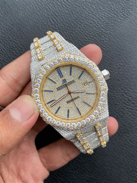 fake ice watch for sale|moissanite iced out watches.